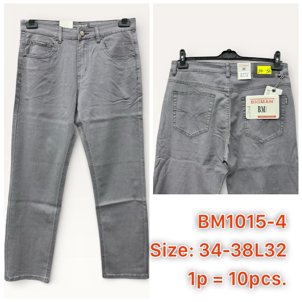 Spodnie męskie jeans Roz 34-38, 1 Kolor .Paczka 10 szt